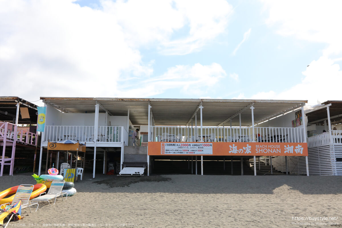 ビーチハウス湘南（片瀬西浜海水浴場の海の家：2021年7月21日撮影）