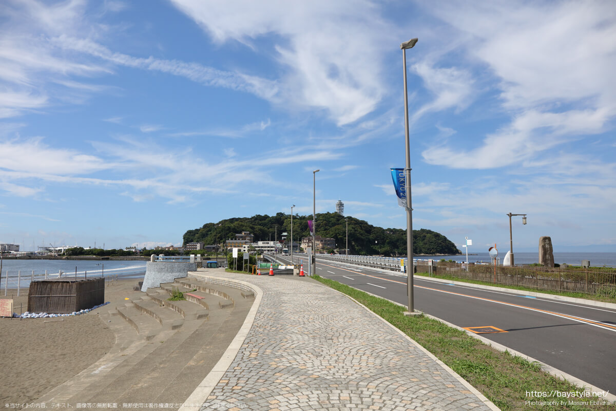 東京オリンピック開催に伴う江の島の交通規制の様子